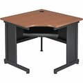 Interion By Global Industrial Interion 36inW Corner Desk, Cherry 240347CH